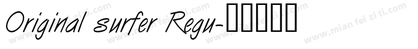 Original surfer Regu字体转换